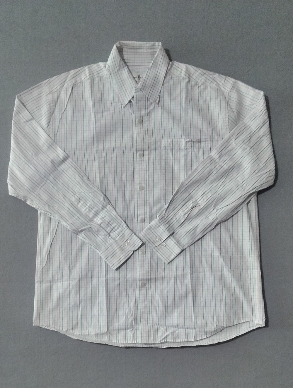 Men's Pre-owned White Blue Green Red Button Up Long Sleeve Casual Work Shirt